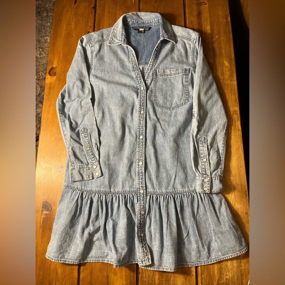 Veronica Beard Light Blue Denim Parkton mini dress size 4